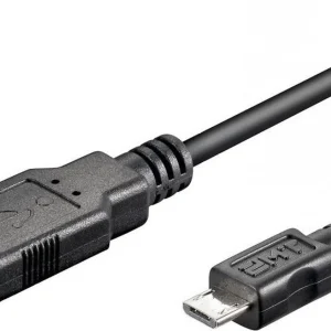 0.15m Goobay Regular USB 2.0 to micro USB Cable Μαύρο