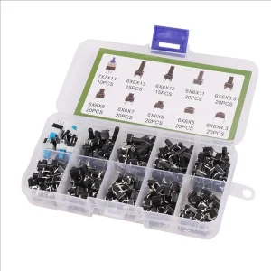 10 kinds Values 180PCS Tactile Push Button Switch Assortment