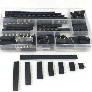 120Pcs 2.54mm Straight Single Row PCB Board Female Pin Header Assortment Ki