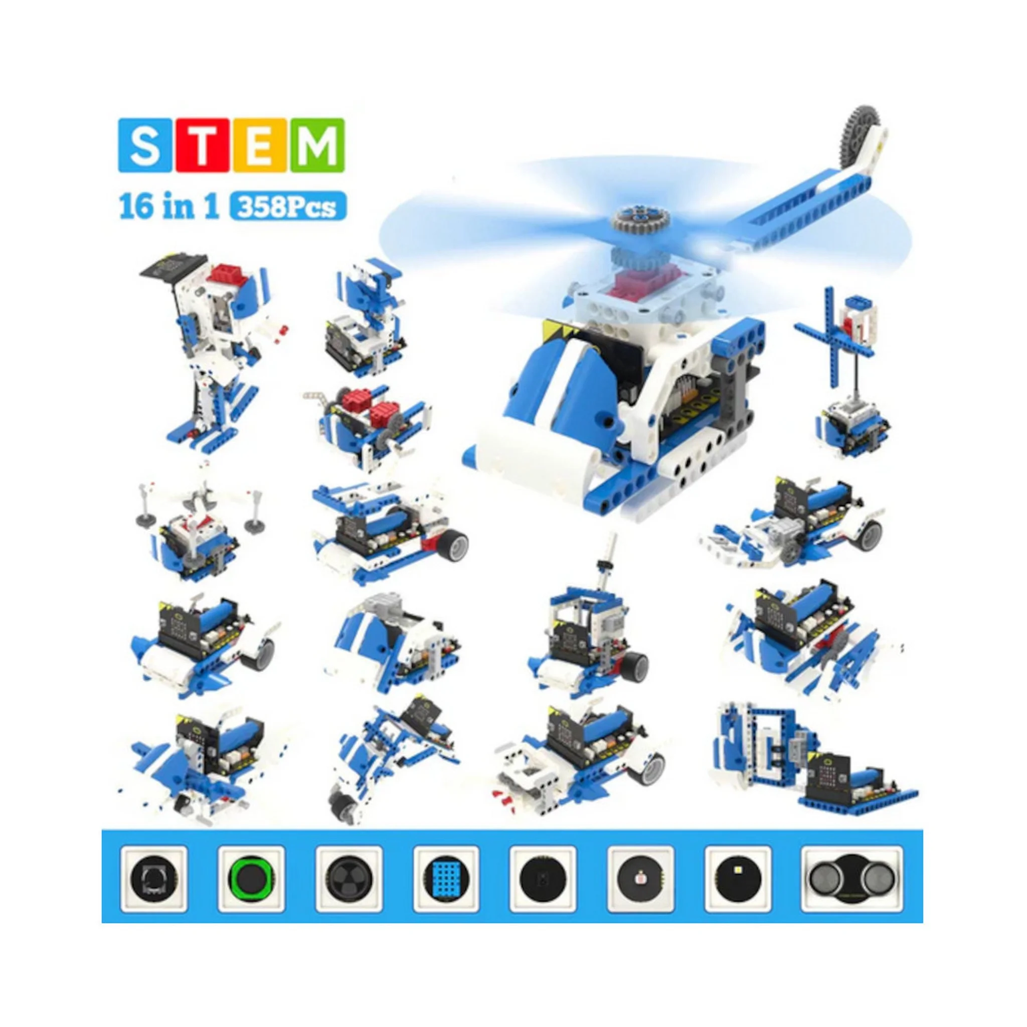 16 in 1 Building:bit Super kit for BBC Micro:bit V2/V1.5 με κάμερα