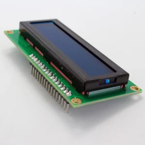 1602A blue display with soldered pins