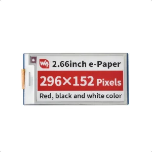 2.66inch E-Paper E-Ink Display Module (B) for Raspberry Pi Pico, 296×152, Red / Black / White, SPI