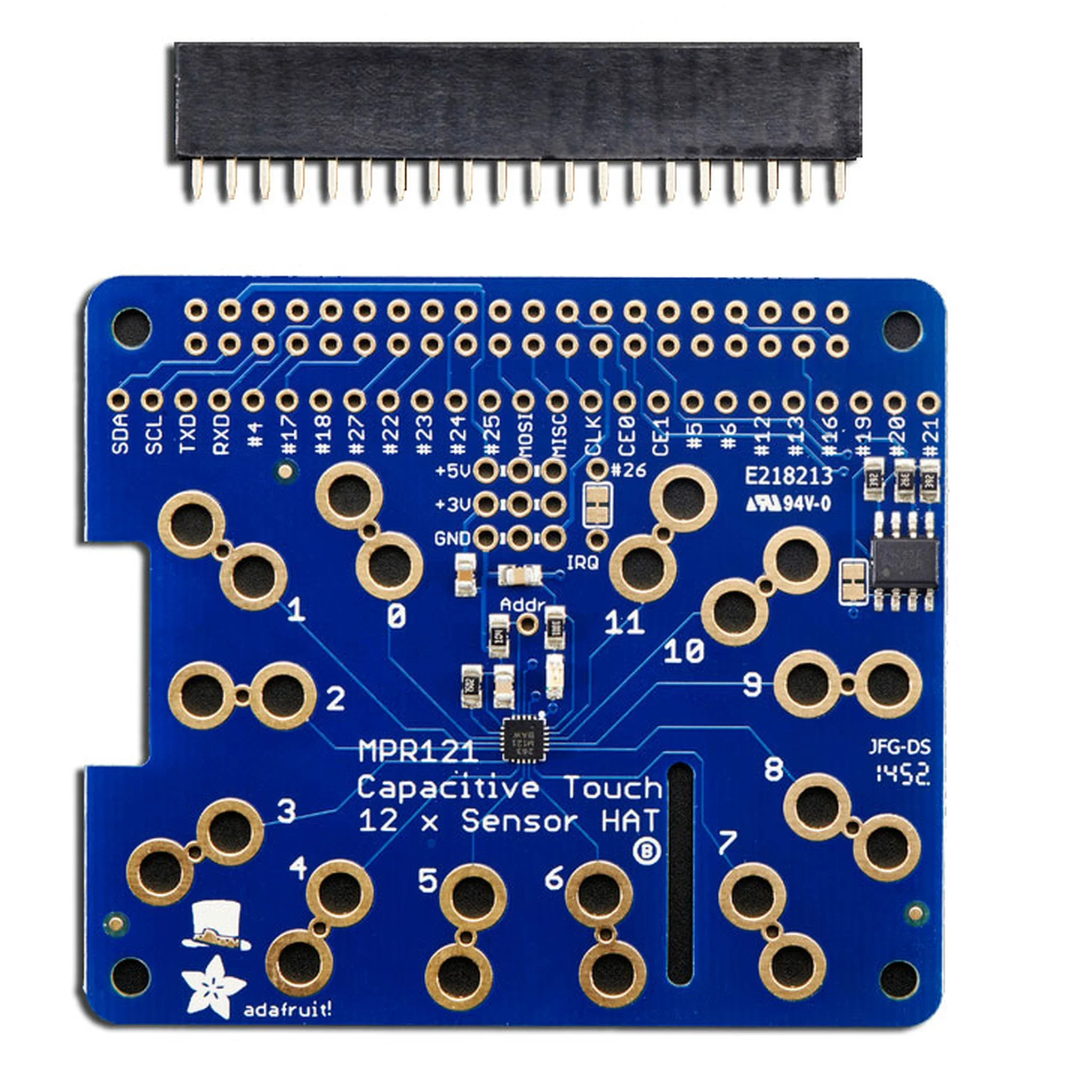 Adafruit Capacitive Touch HAT for Raspberry Pi – Mini Kit – MPR121