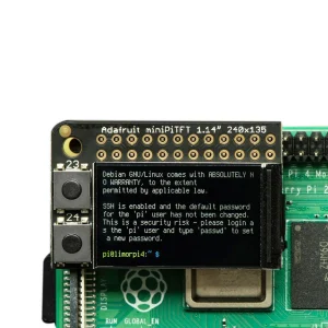 Adafruit Mini PiTFT – 135×240 Color TFT Add-on for Raspberry Pi