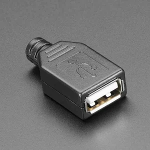 Adafruit USB DIY Connector Shell – Type A Socket