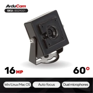 Arducam 16MP Autofocus USB Camera with Mini Metal Case, 1/2.8