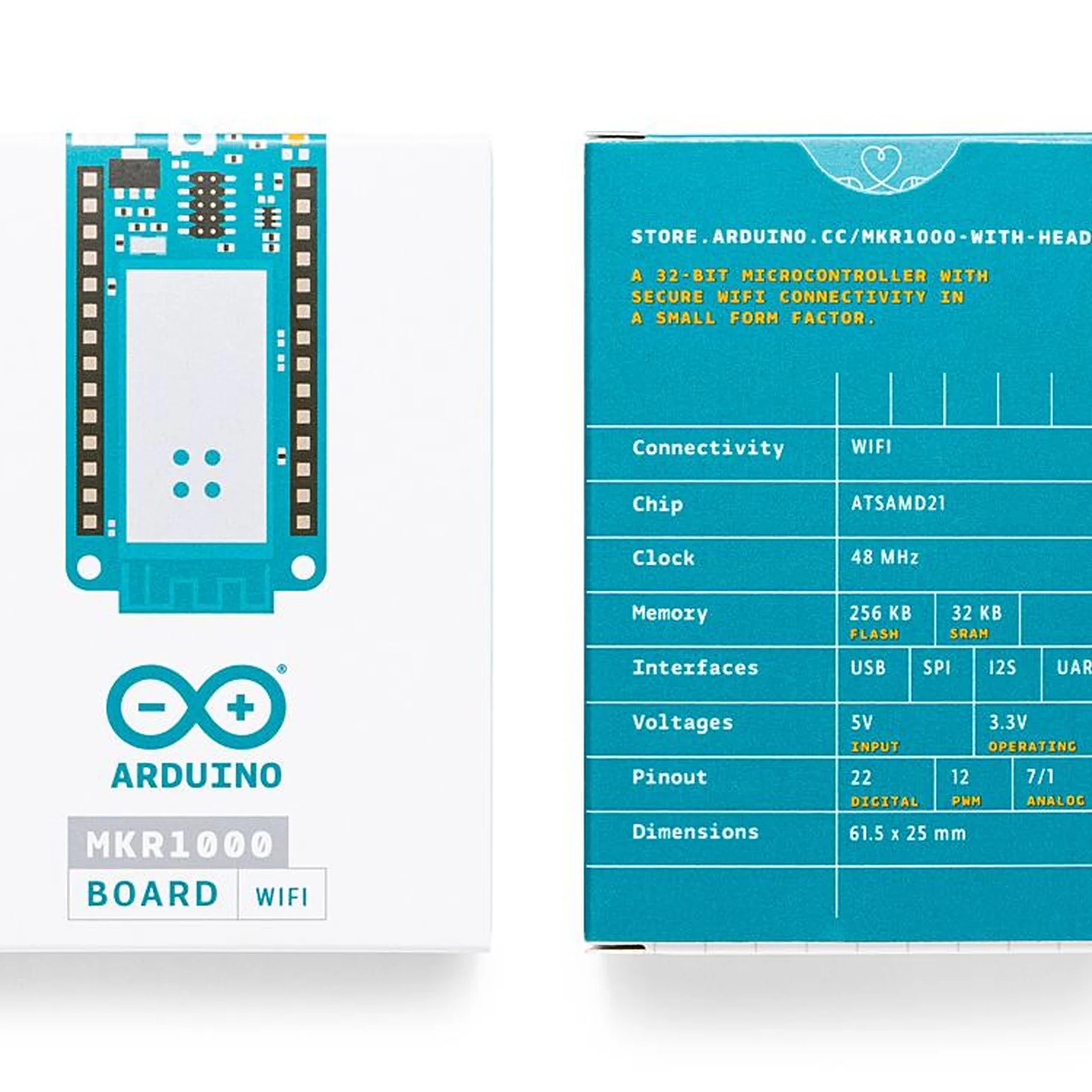 Arduino MKR1000 WIFI with Headers Mounted