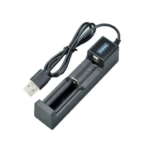 Battery Charger USB Single-Slot for 18650,26650,14500,16340 with LED Indicator