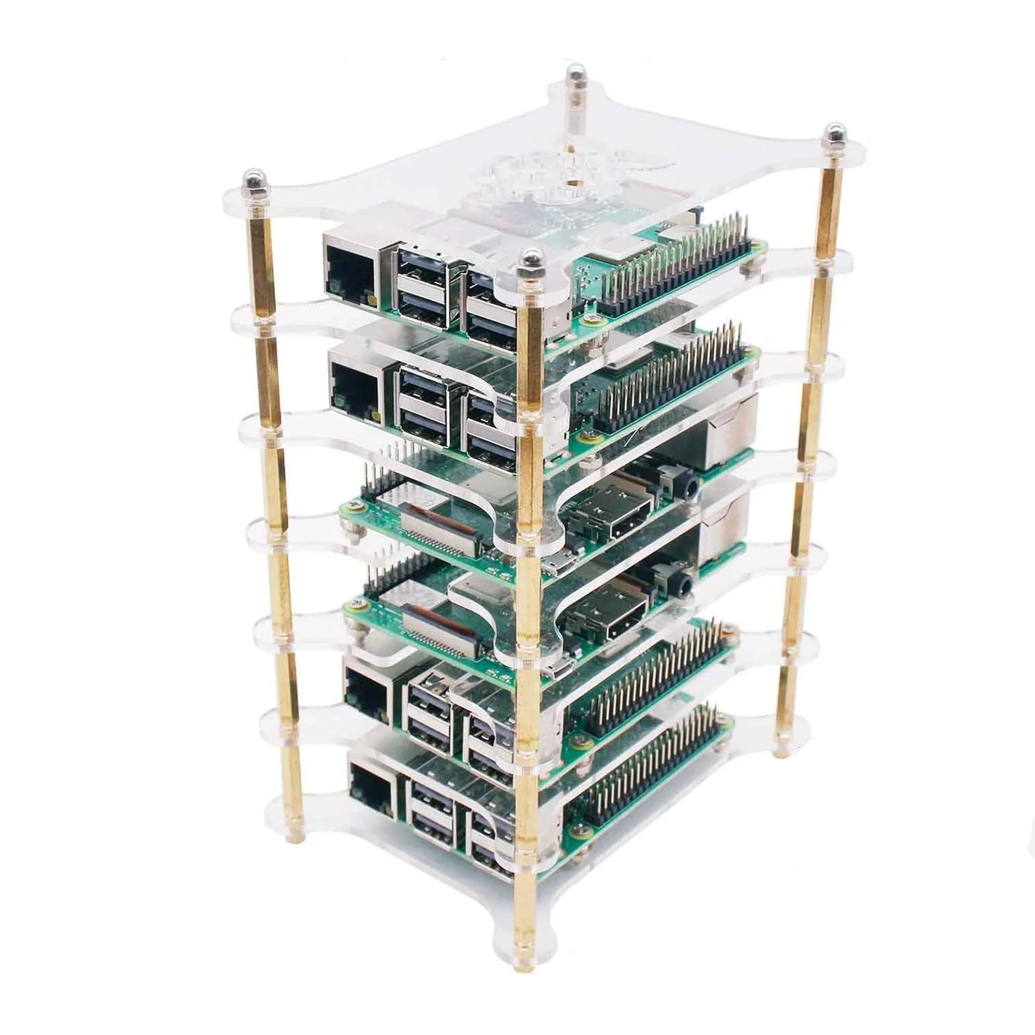 Clear Acrylic Case For Raspberry Pi 10 layers