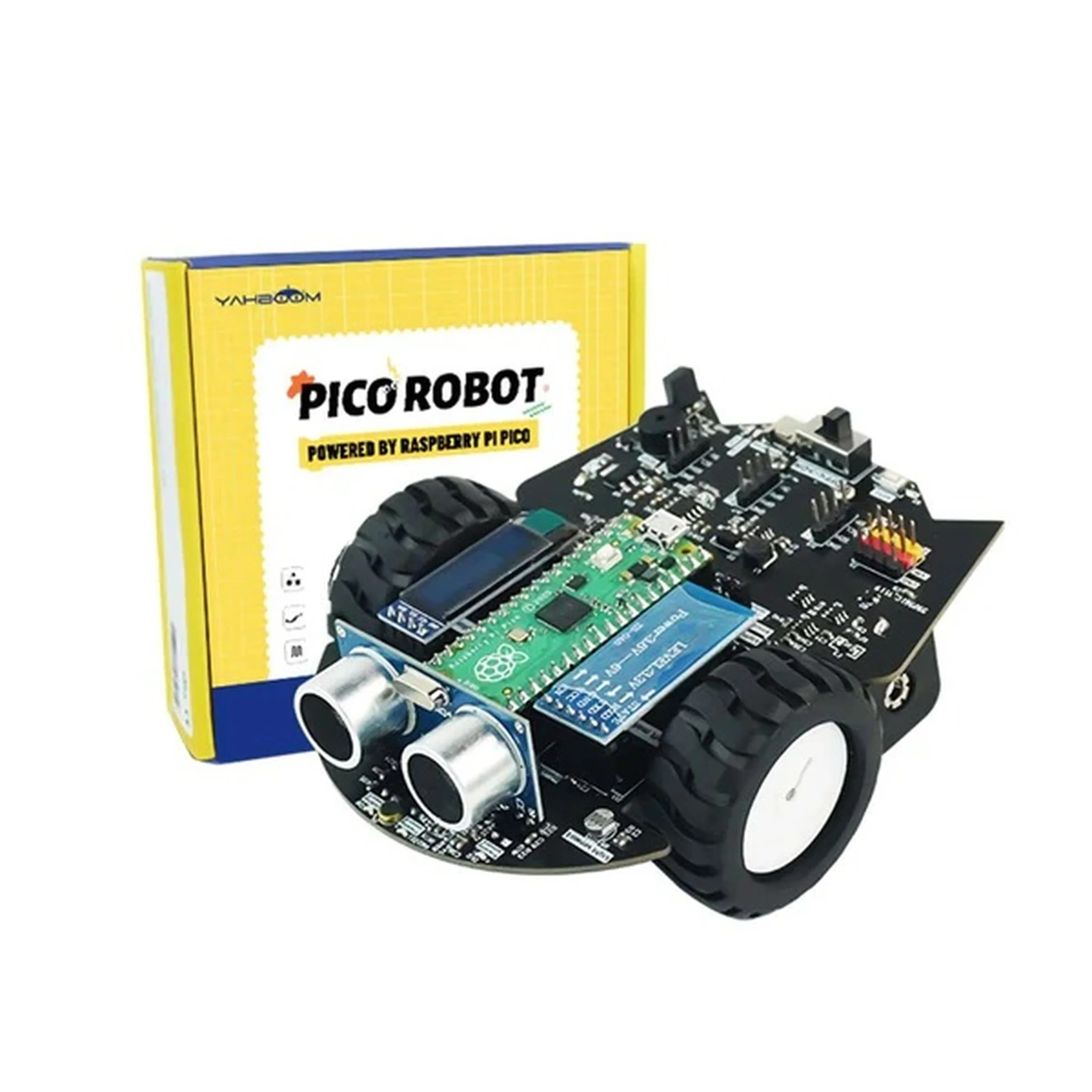 Cute robot car for Raspberry Pi Pico support MicroPython programming