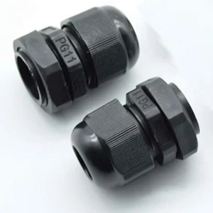 IP68 PG7 Waterproof Nylon Plastic Cable Gland Connector Black