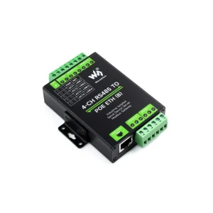 Industrial RS485 to Ethernet RJ45 w/PoE – 4-CH Serial Server