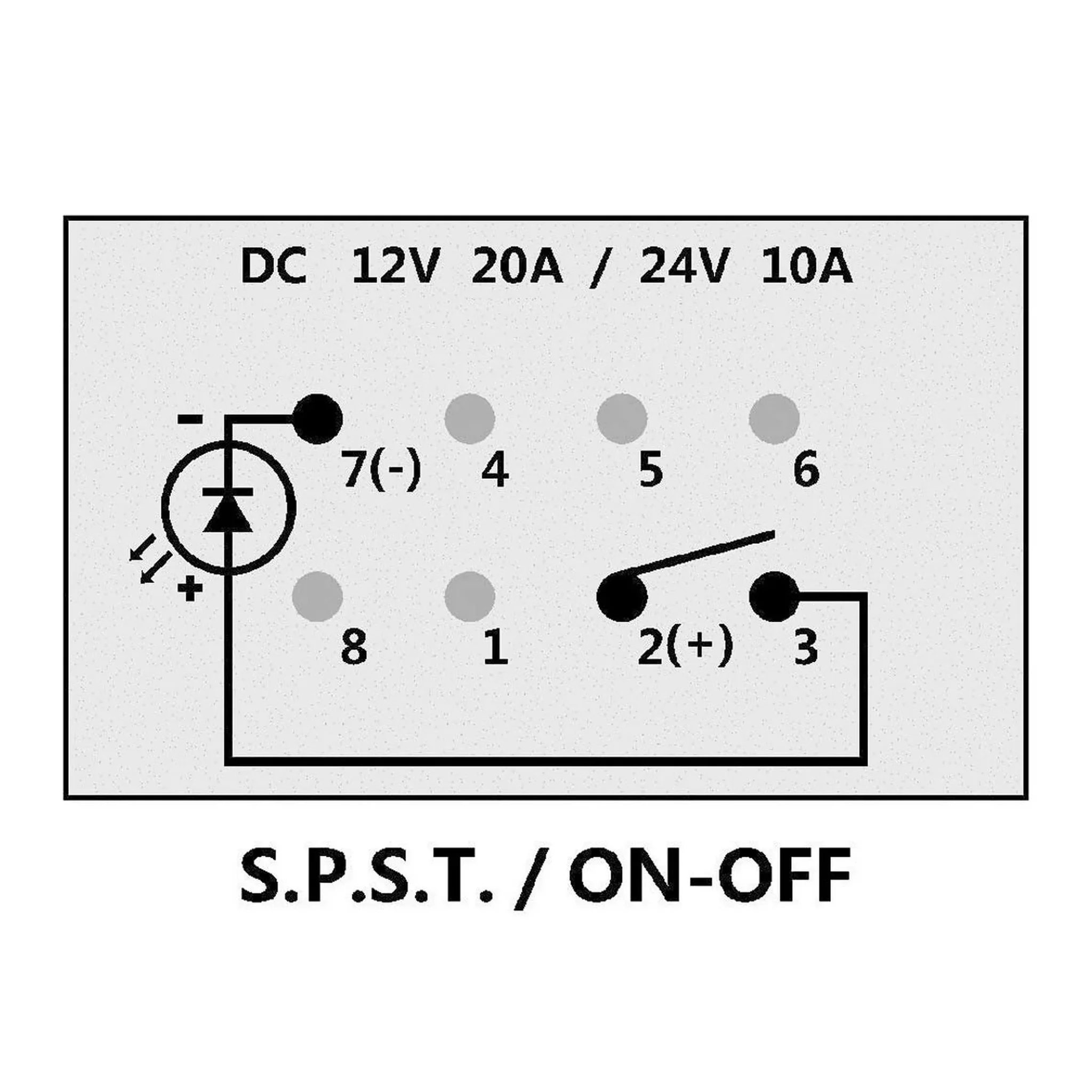 Marine Lighted Rocker Switch 12V 24V Orange, 20A 3 Pin SPST ON/Off Waterproof for Boat UTV RZR ATV