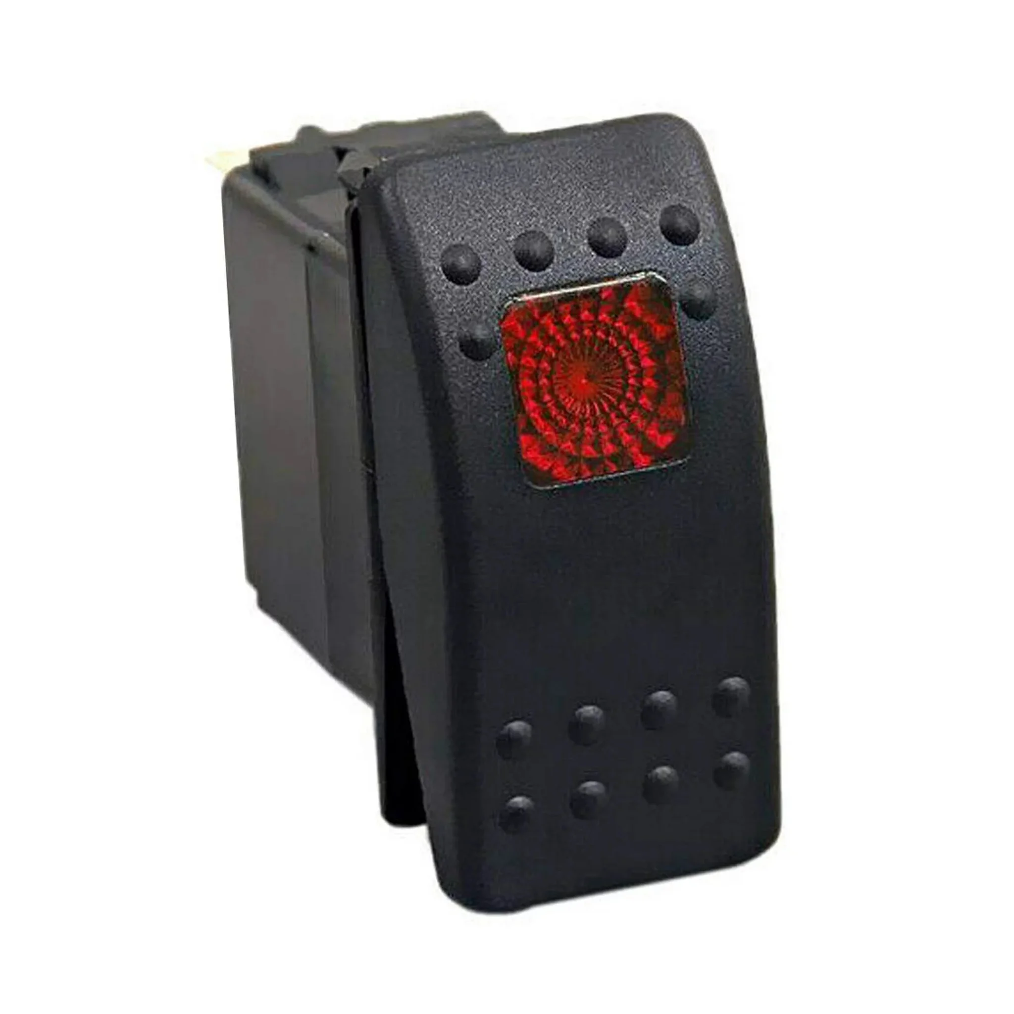 Marine Lighted Rocker Switch 12V 24V Red, 20A 3 Pin SPST ON/Off Waterproof for Boat UTV RZR ATV