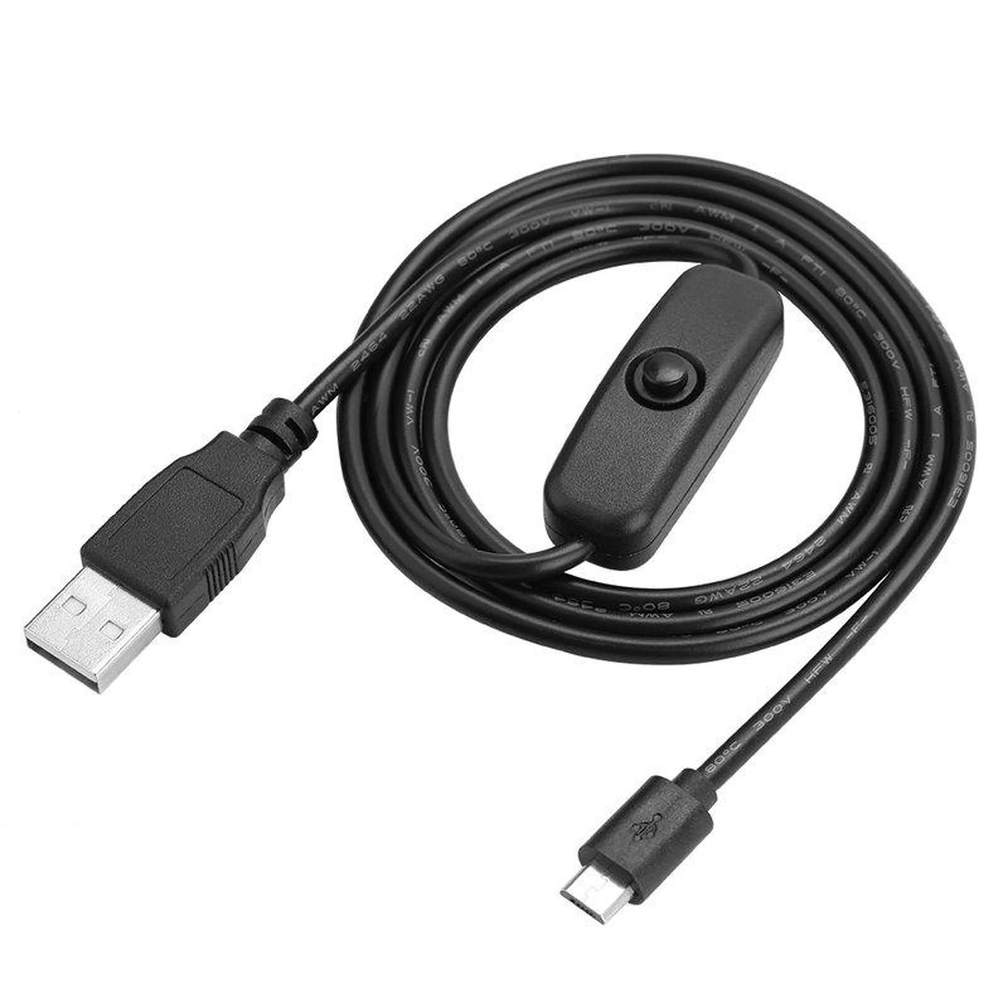 Micro USB Power Cable with ON/OFF switch for Raspberry Pi 3 – Zero
