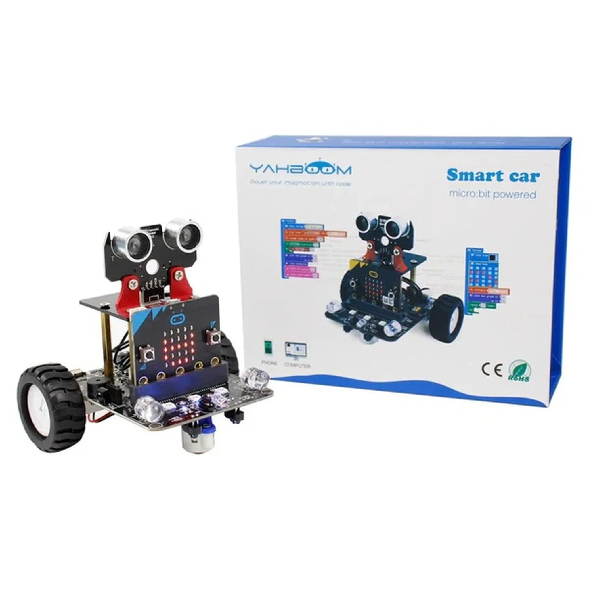 Micro:bit 2wd RC smart intelligent robot car (without micro:bit)