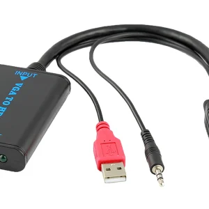 POWERTECH αντάπτορας VGA-USB-3.5mm jack σε HDMI 1.4V, MS9288, 0.2m