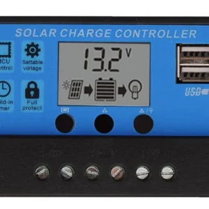 PWM 10A Dual USB Solar Panel Battery Regulator Charge Controller 12V 24V