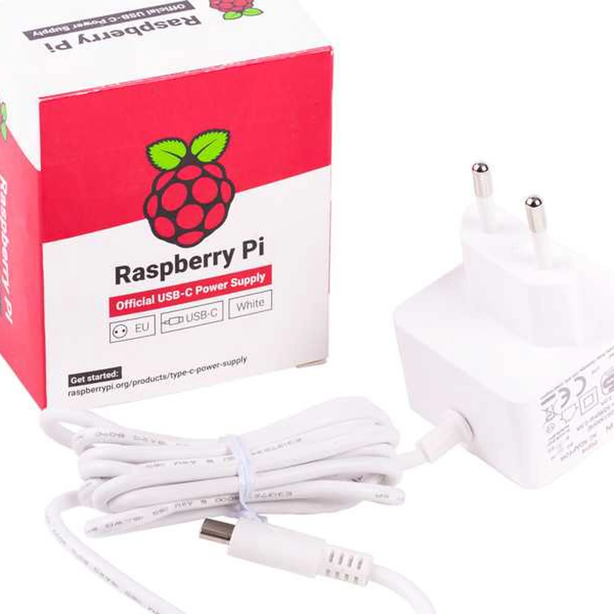 Raspberry Pi 4 Official μετασχηματιστής στα 3A (15,3W) USB-C (Άσπρος)