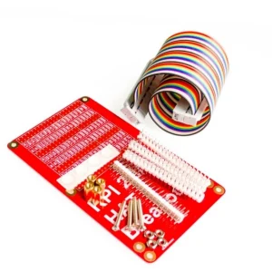 Raspberry Pi 4/3/2 HAT GPIO Expansion Board + 40P cable Kit – Red
