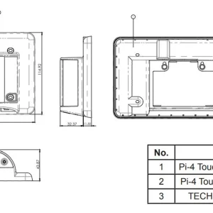 Raspberry Pi 7 Touchscreen Display Case – Black for Raspberry Pi 4