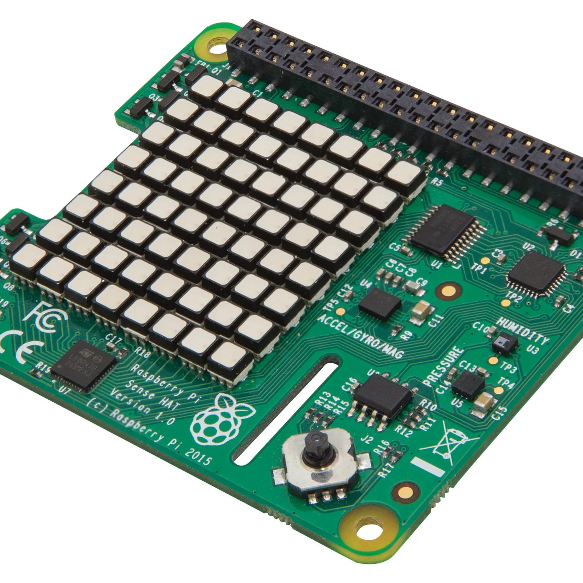 Raspberry Pi Sense HAT  rev.2 with Orientation, Pressure, Humidity and Temperature