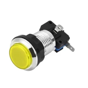 Round 33MM Electroplated Yellow Push Button for Arcade Game Console Controller DIY