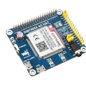 SIM7600E-H 4G HAT for Raspberry Pi, LTE Cat-4 4G / 3G / 2G, GNSS, for Europe, Southeast Asia, West Asia, Africa