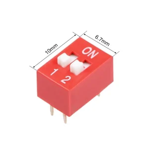 Slide Type Switch 2.54mm – 2 Position Way DIP Red