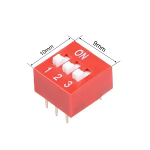 Slide Type Switch 2.54mm – 3 Position Way DIP Red