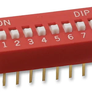 Slide Type Switch 2.54mm – 8 Position Way DIP Red