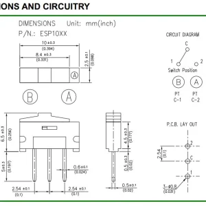 Subminiature Micro Switch without lever, RoHS