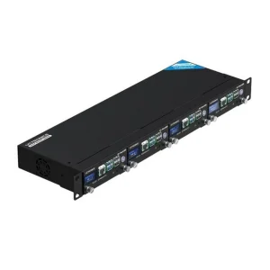 UCTRONICS Pi 5 Rack Pro, 1U Rack Mount with 4 × M.2 NVMe SSD Base, PCIe to NVMe, Safe Shutdown, 0.96 Color LCD Raspberry Pi 5 NVMe Rack