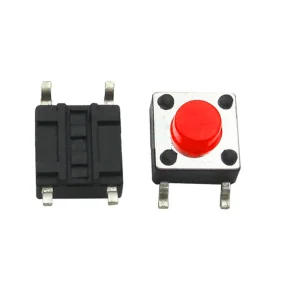 Κόκκινο 4PIN SMT Tactile Tact Push Button