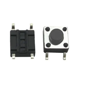 Μαύρο 4PIN SMT Tactile Tact Push Button