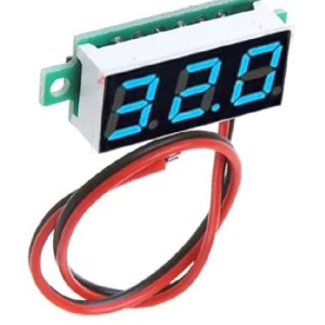0.28inch DC 2.5-30V Voltmeter Blue 2 wired