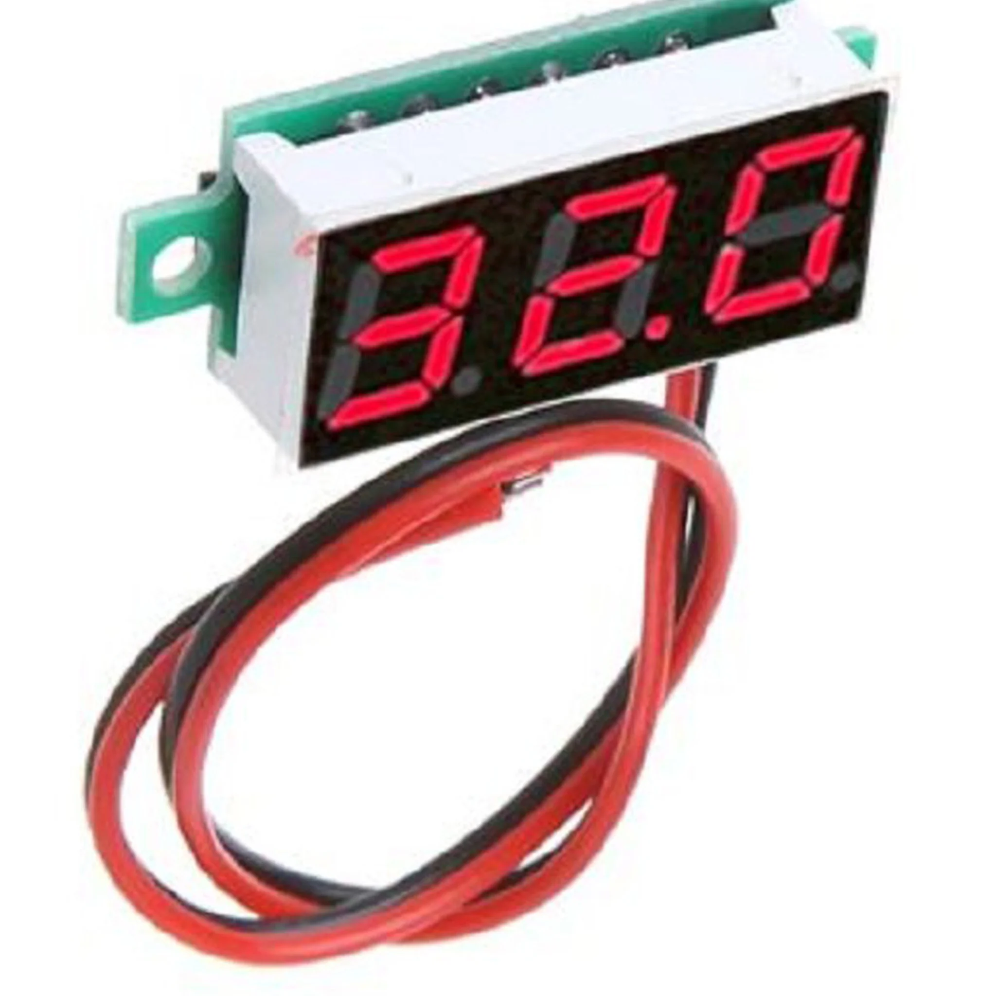 0.28inch DC 2.5-30V Voltmeter Red 2 wired
