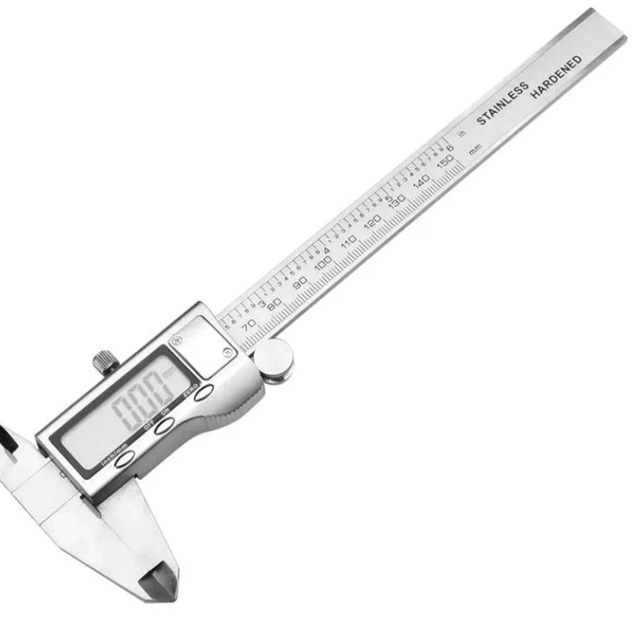 150mm 6 inch LCD Digital Stainless Caliper Guage Metric Conversion Zero Buttons