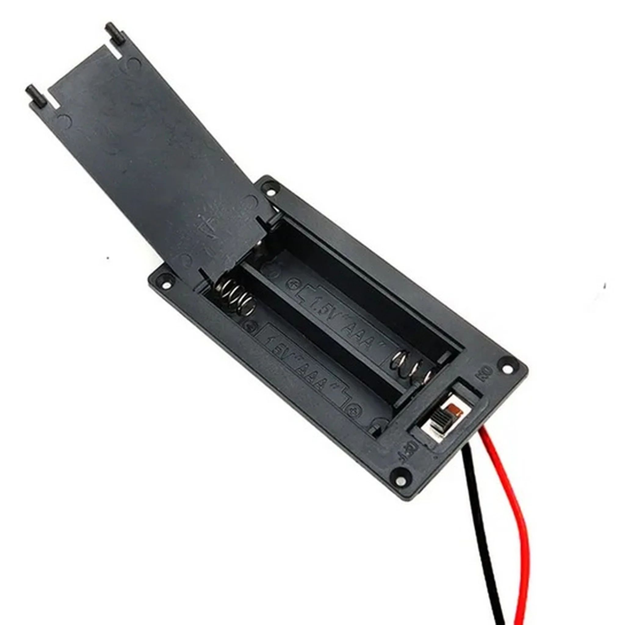 2XAAA battery box  with cover and switch flip 3V series with thick wire