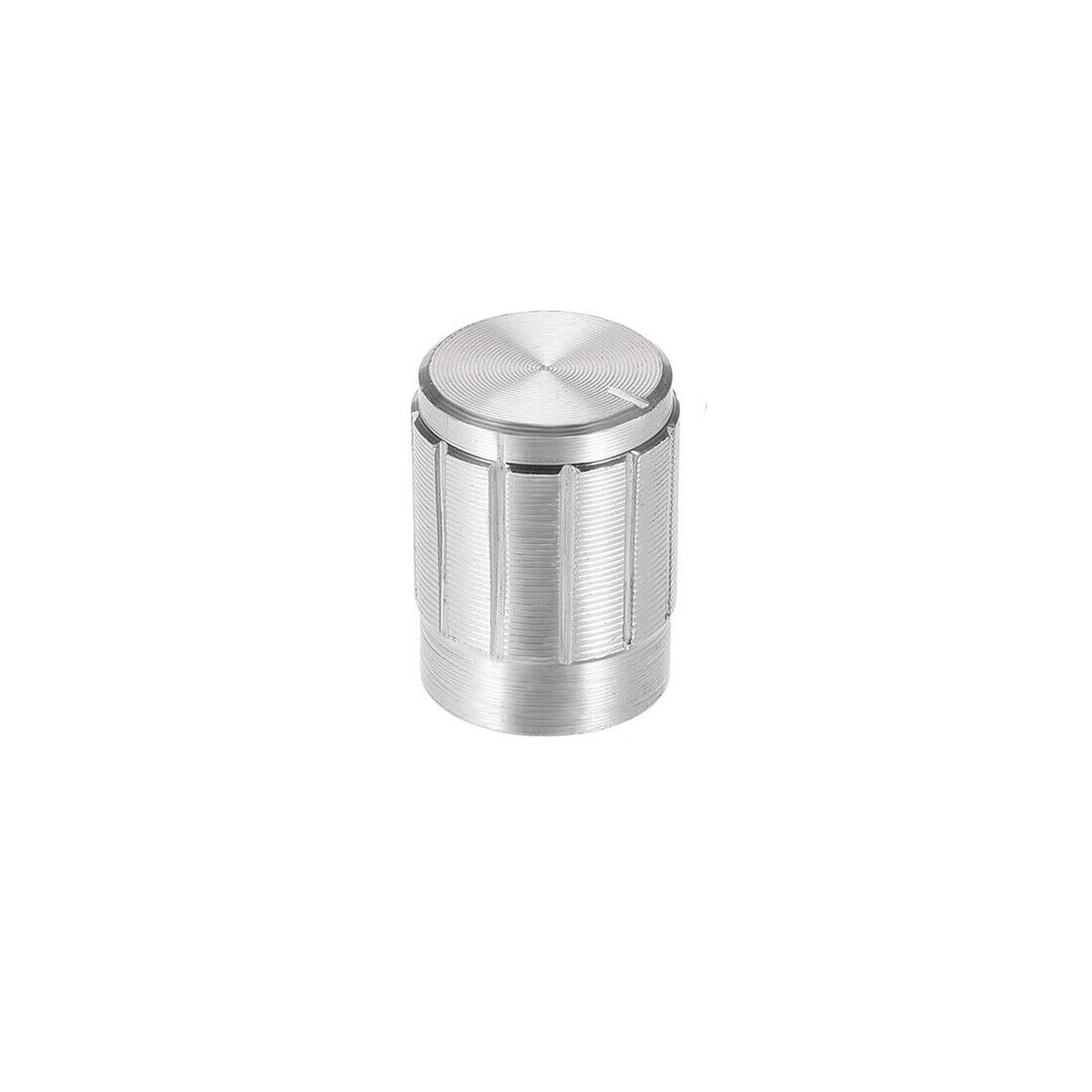 Aluminum Alloy Potentiometer Knob Cap Silver