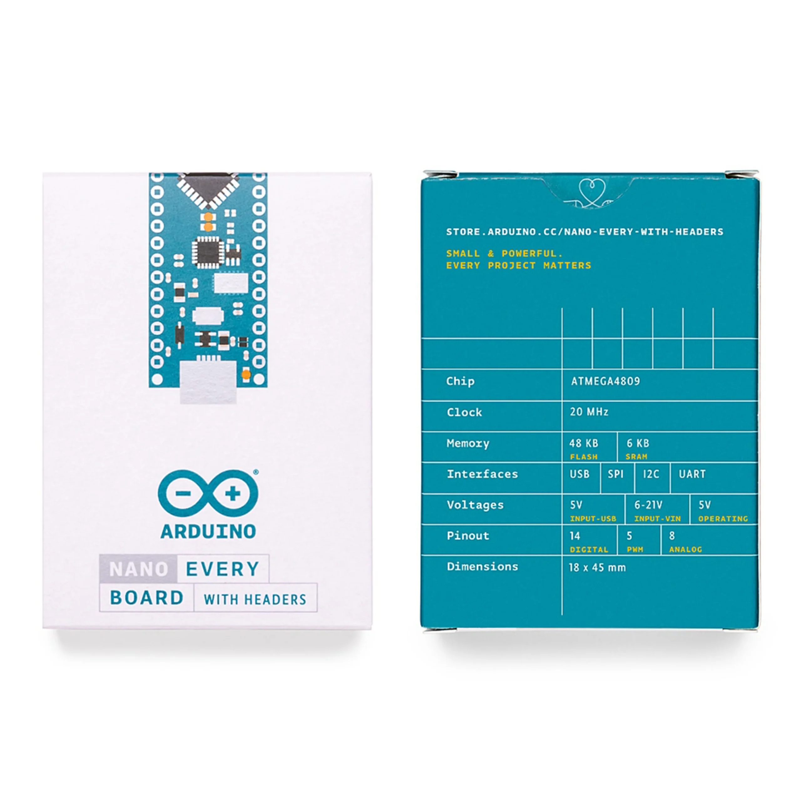 Arduino Nano Every With Headers