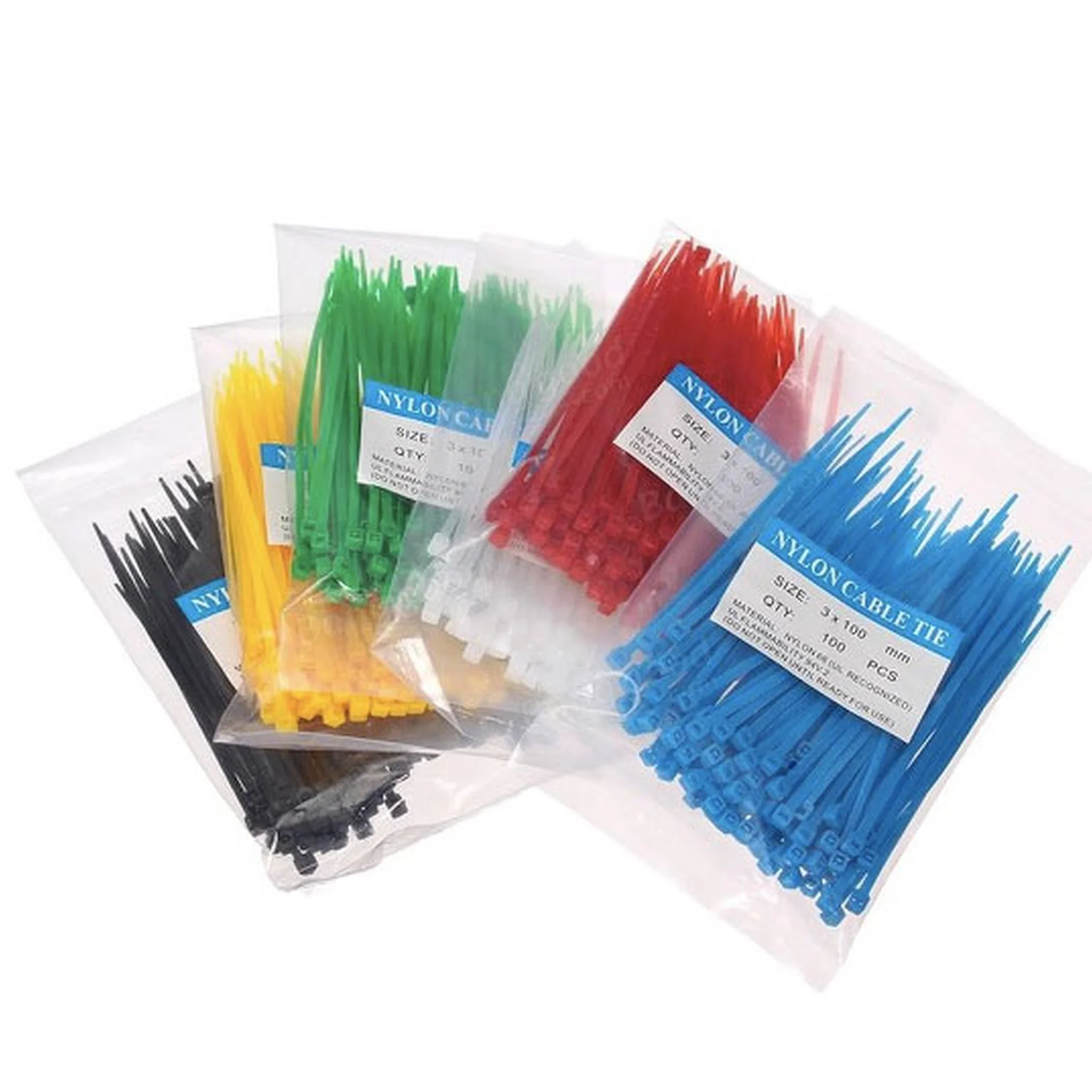 Blue 15cm Nylon Cable Zip Ties Wrap Fasten Wire Self-Locking Cable 100pcs  – Δεματικά