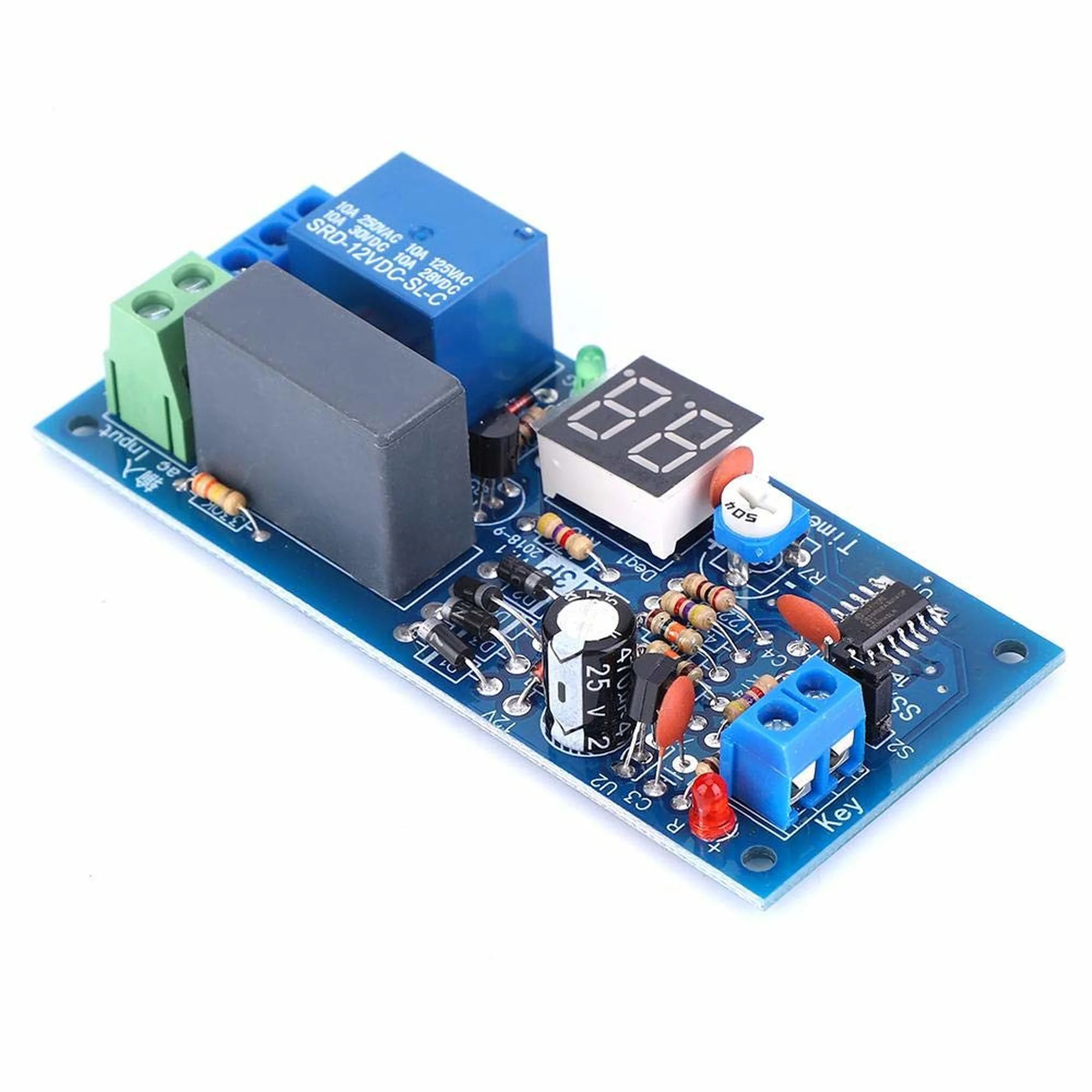 Delay Relay Module, 220V AC Delay Timer Relay Module 1-99 Seconds/1-99 Minutes Time Range