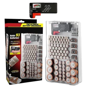 Grids Battery Capacity Tester Storage Box Transparent