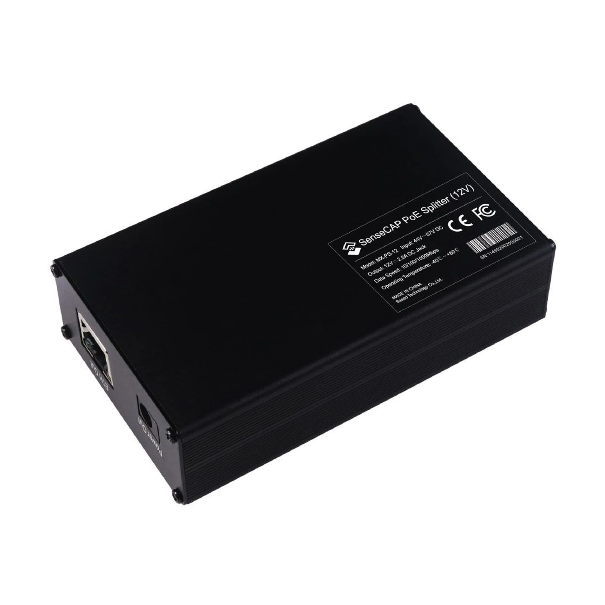 SenseCAP PoE Splitter DC Jack 12V, suitable for Bobcat / MerryIoT / SyncroB.it / Nebra / Kerlink / Heltec / FreedomFi / Panther and more