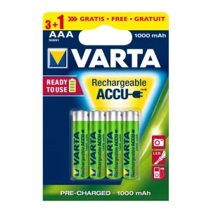 VARTA ΕΠΑΝΑΦΟΡΤΙΖΟΜΕΝΗ 1000mAh συσκ.4 AAA