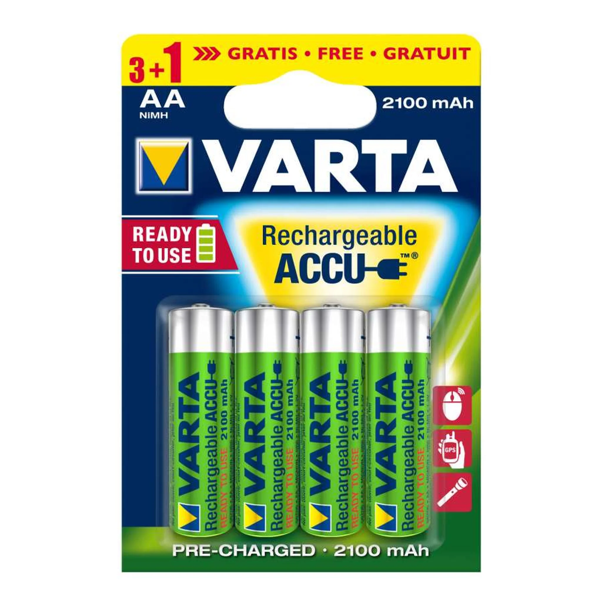 VARTA ΕΠΑΝΑΦΟΡΤΙΖΟΜΕΝΗ 2100mAh συσκ.4 AA