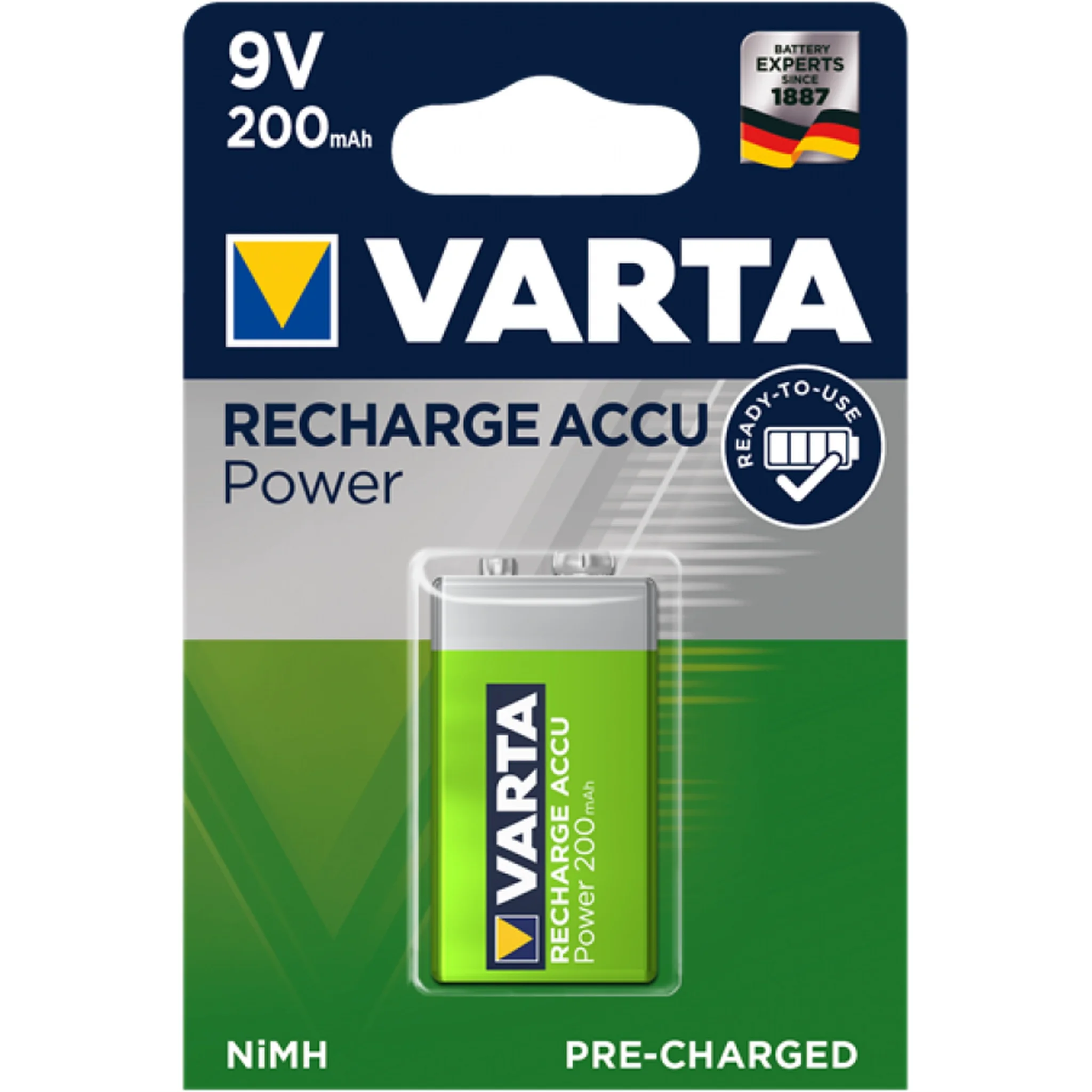 VARTA ΕΠΑΝΑΦΟΡΤΙΖΟΜΕΝΗ 9V 200mAh